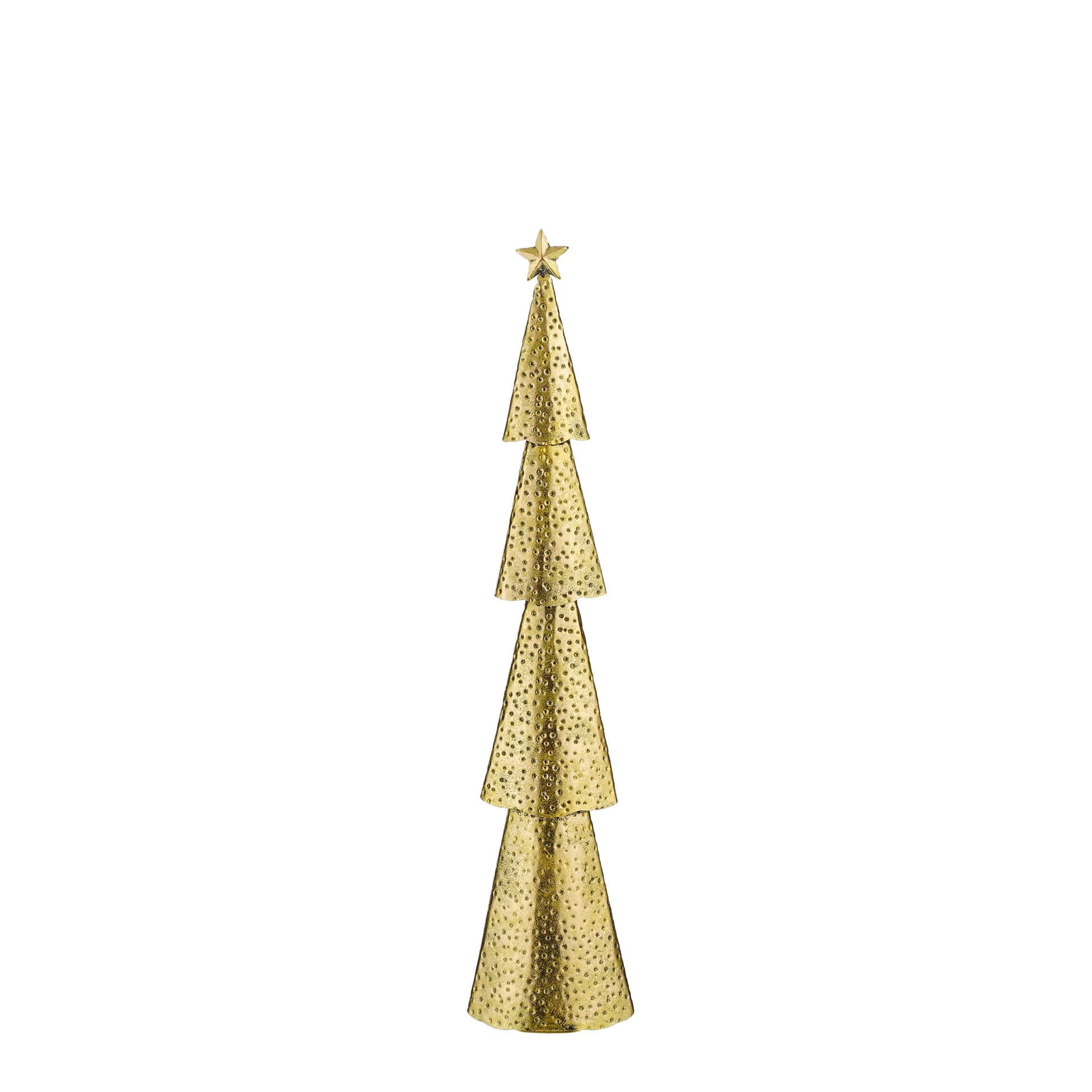 Albererello decorativo color oro per il natale - 2