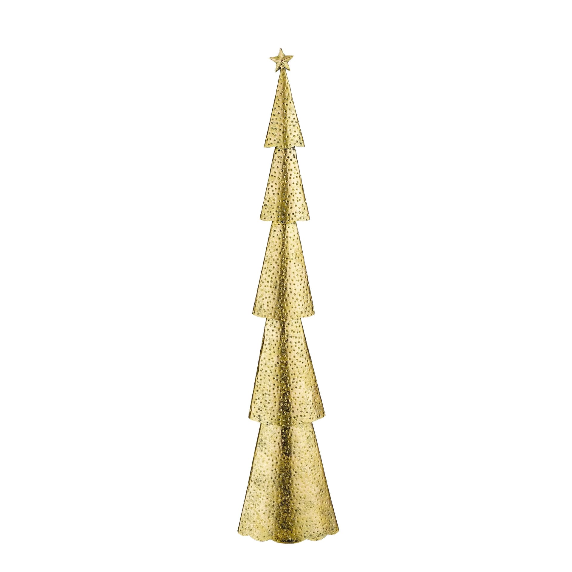 Albererello decorativo color oro per il natale - 3