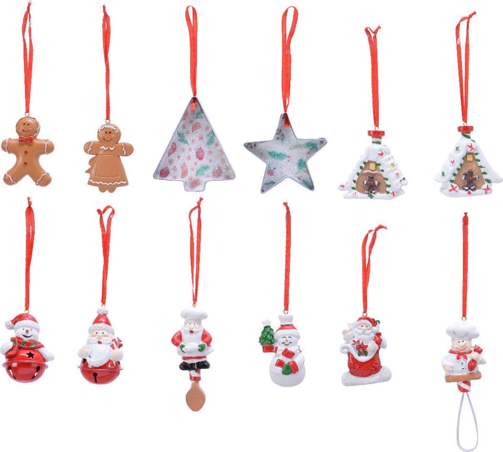 Pendaglio per albero con decorazione natalizia da 6 cm - 11