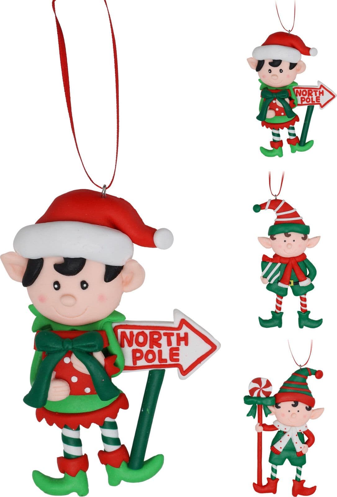 Pendente elfo natalizio per Albero di Natale per decorazioni natalizie - 4