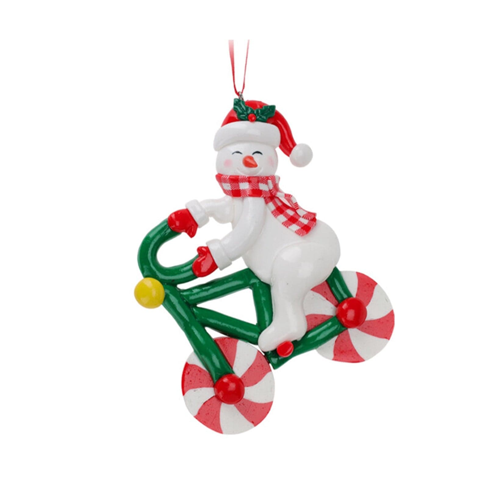 Pendente figura di natale con bici per Albero di Natale per decorazioni natalizie - 2