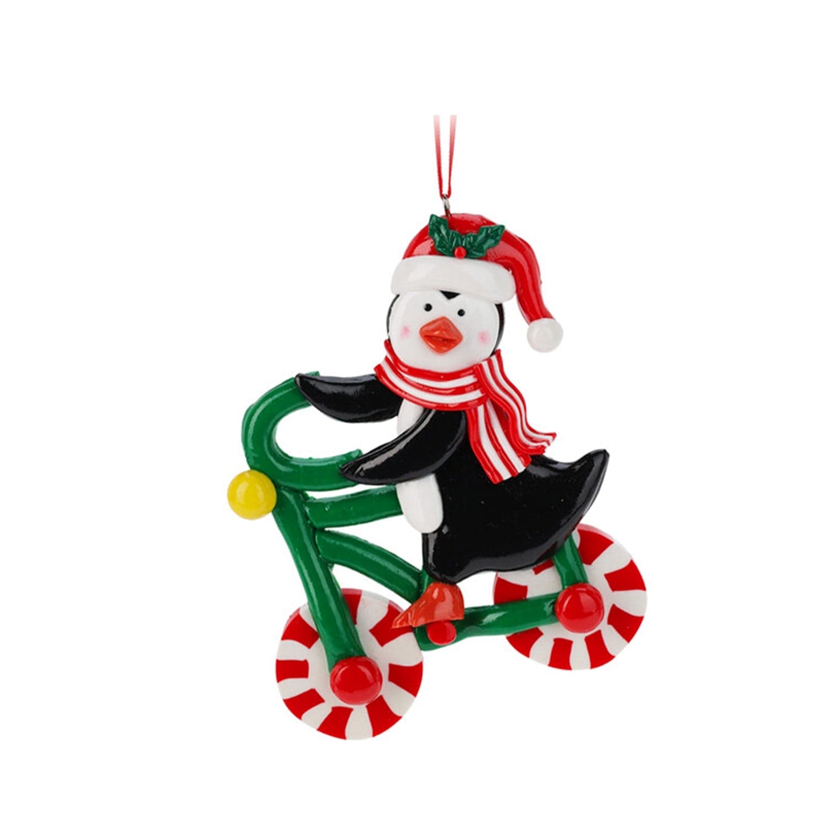 Pendente figura di natale con bici per Albero di Natale per decorazioni natalizie - 4