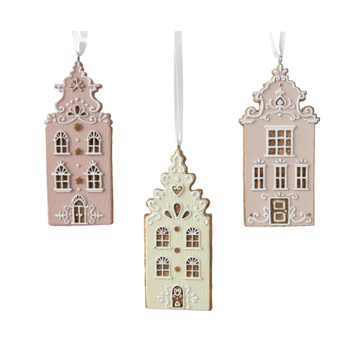 Pendaglio casette di pan di zenzero per albero decorazione natalizia da 10.7 cm - 4