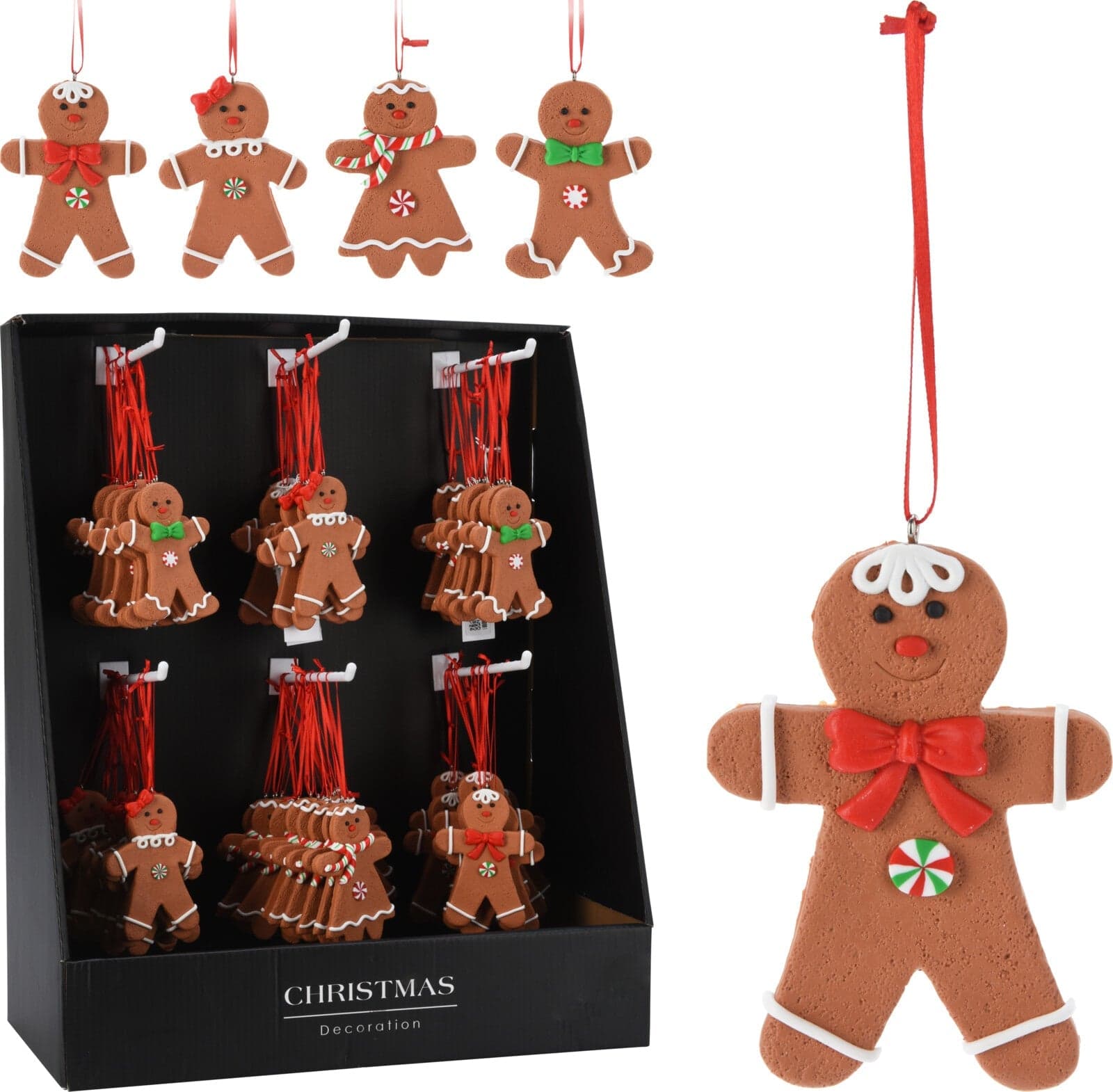 Pendente pan di zenzero per Albero di Natale per decorazioni natalizie - 5