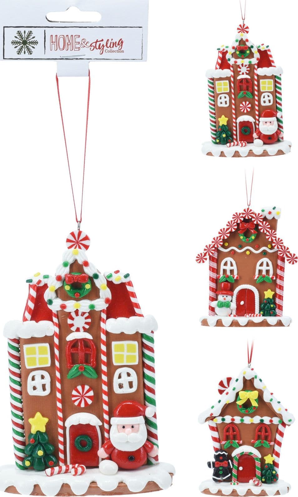 Pendente casa natalizia per Albero di Natale per decorazioni natalizie - 4