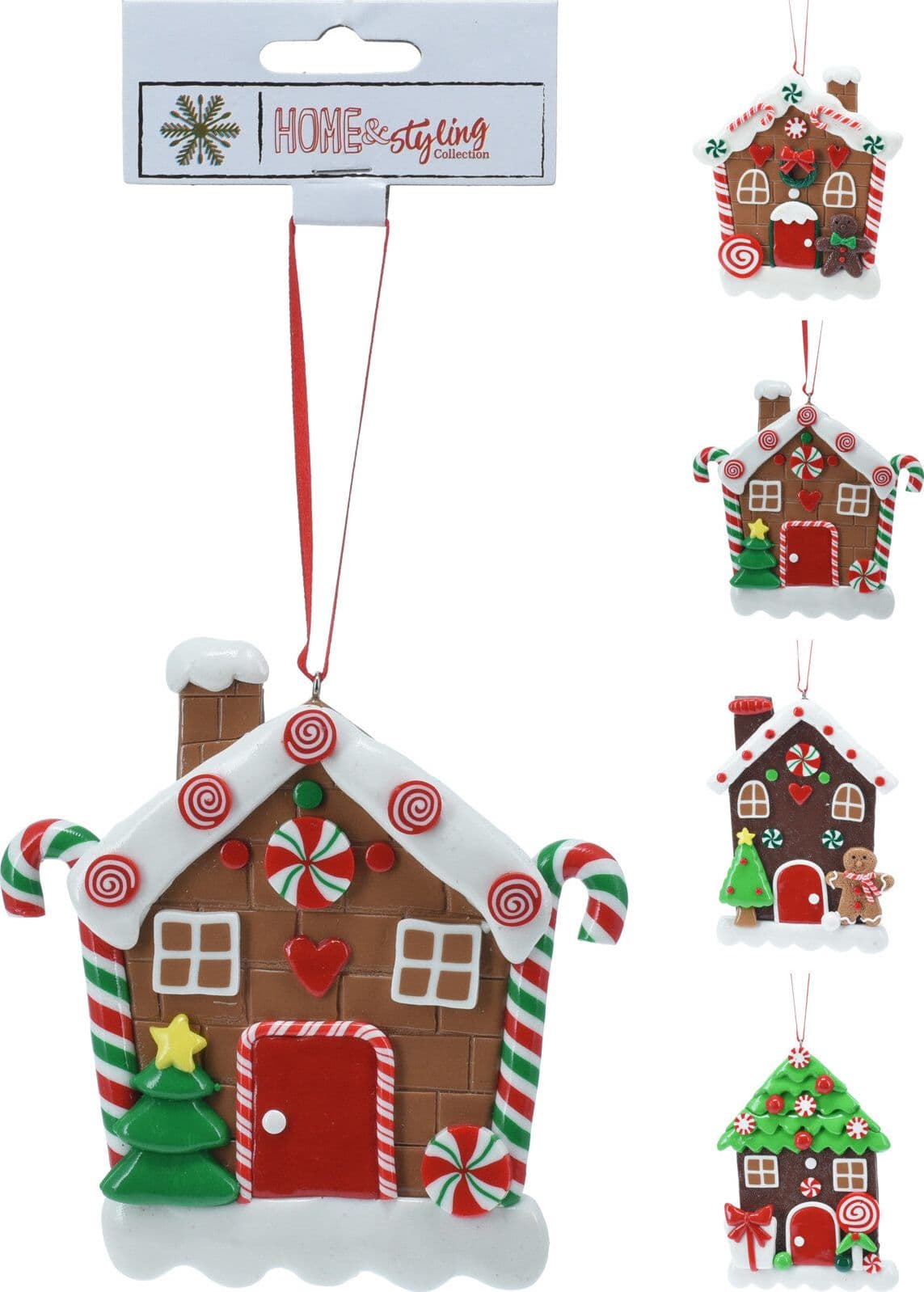 Pendente casetta natalizia per Albero di Natale per decorazioni natalizie - 5