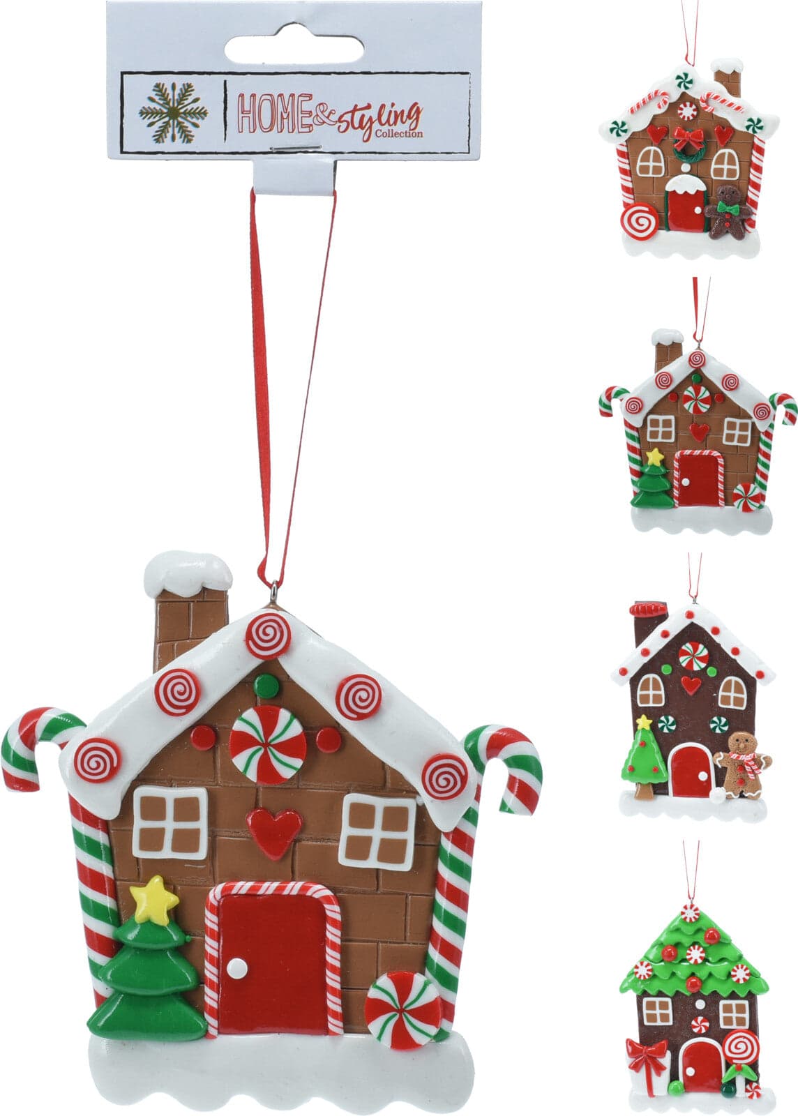 Pendente casetta natalizia per Albero di Natale per decorazioni natalizie - 5