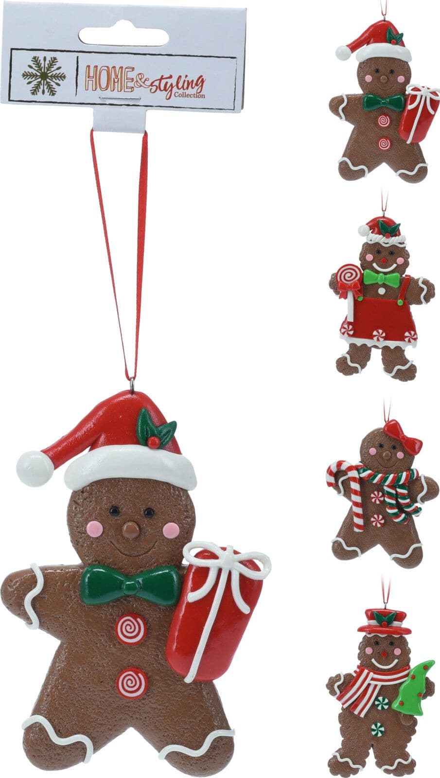Pendente natalizio pan di zenzero per Albero di Natale per decorazioni natalizie - 5