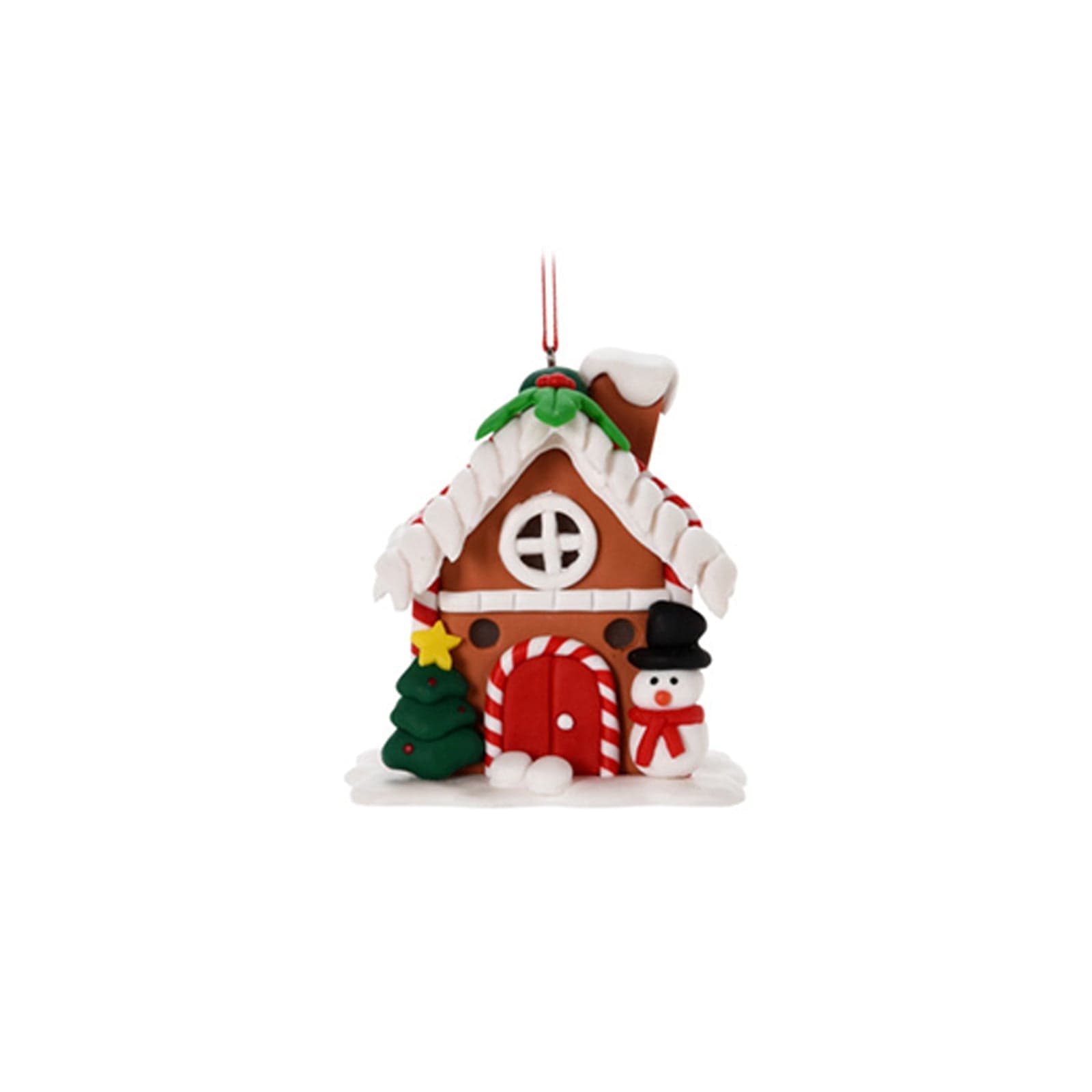 Pendente natalizio casetta per Albero di Natale con luce Led per decorazioni natalizie - 3