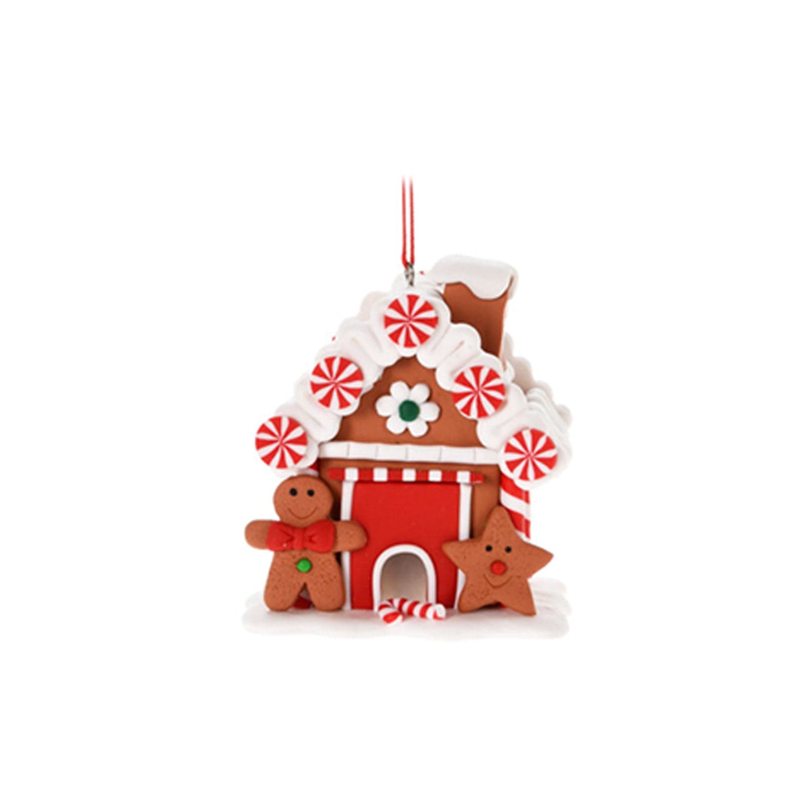 Pendente natalizio casetta per Albero di Natale con luce Led per decorazioni natalizie - 4