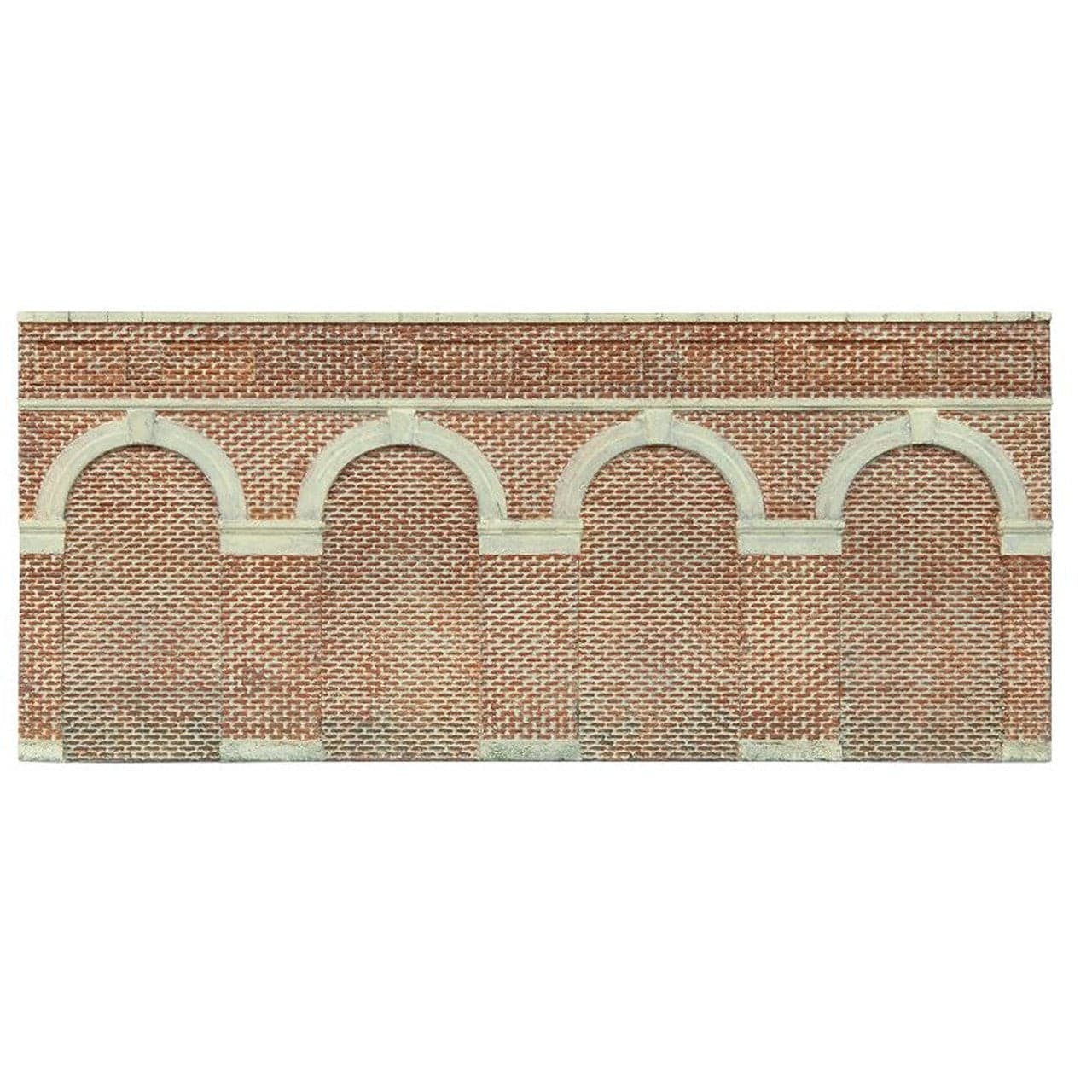Muro in mattoni per villaggio di Natale con archi, 2 pezzi