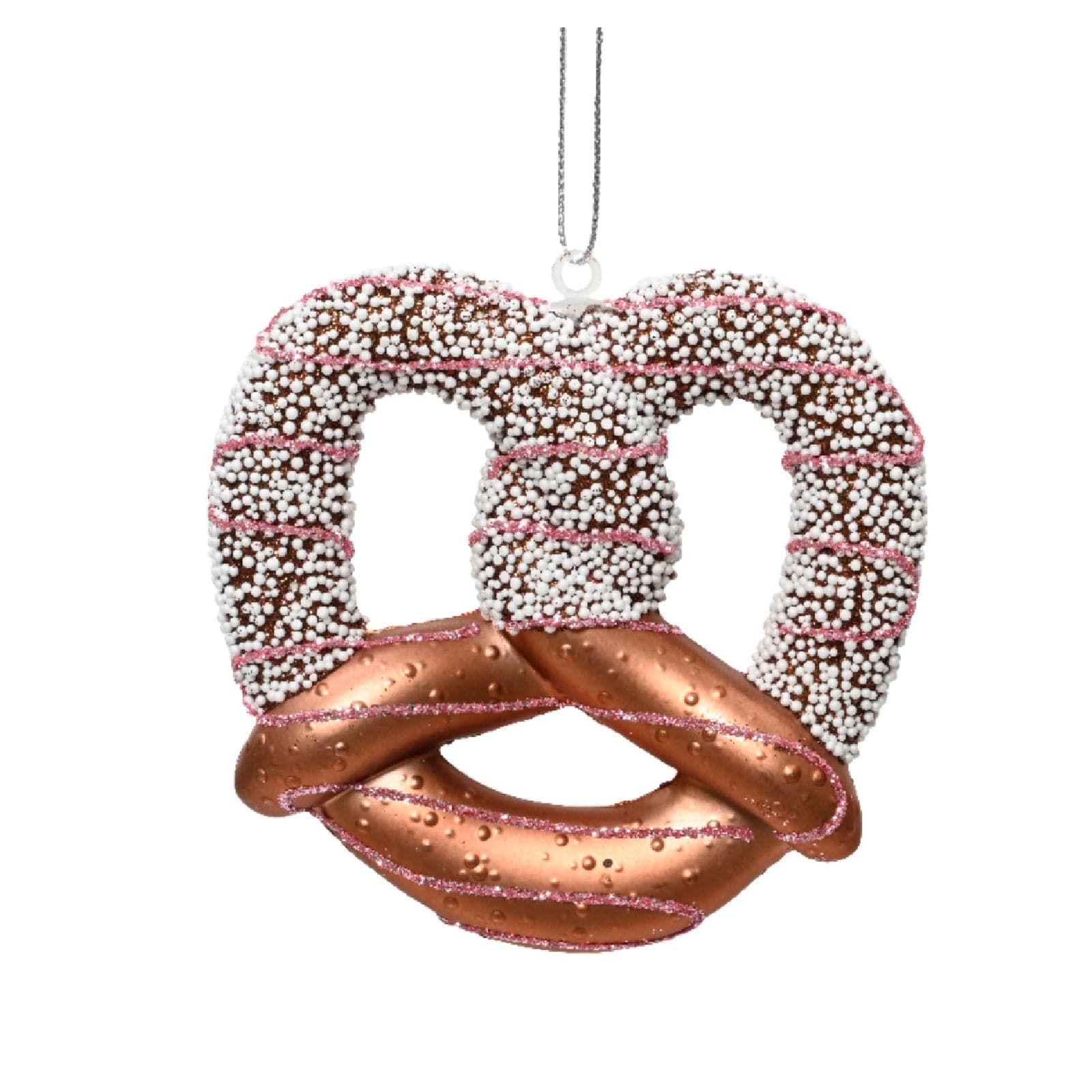Pendente in plastica natalizio per Albero di Natale, pretzel da h 10.5 cm - 2