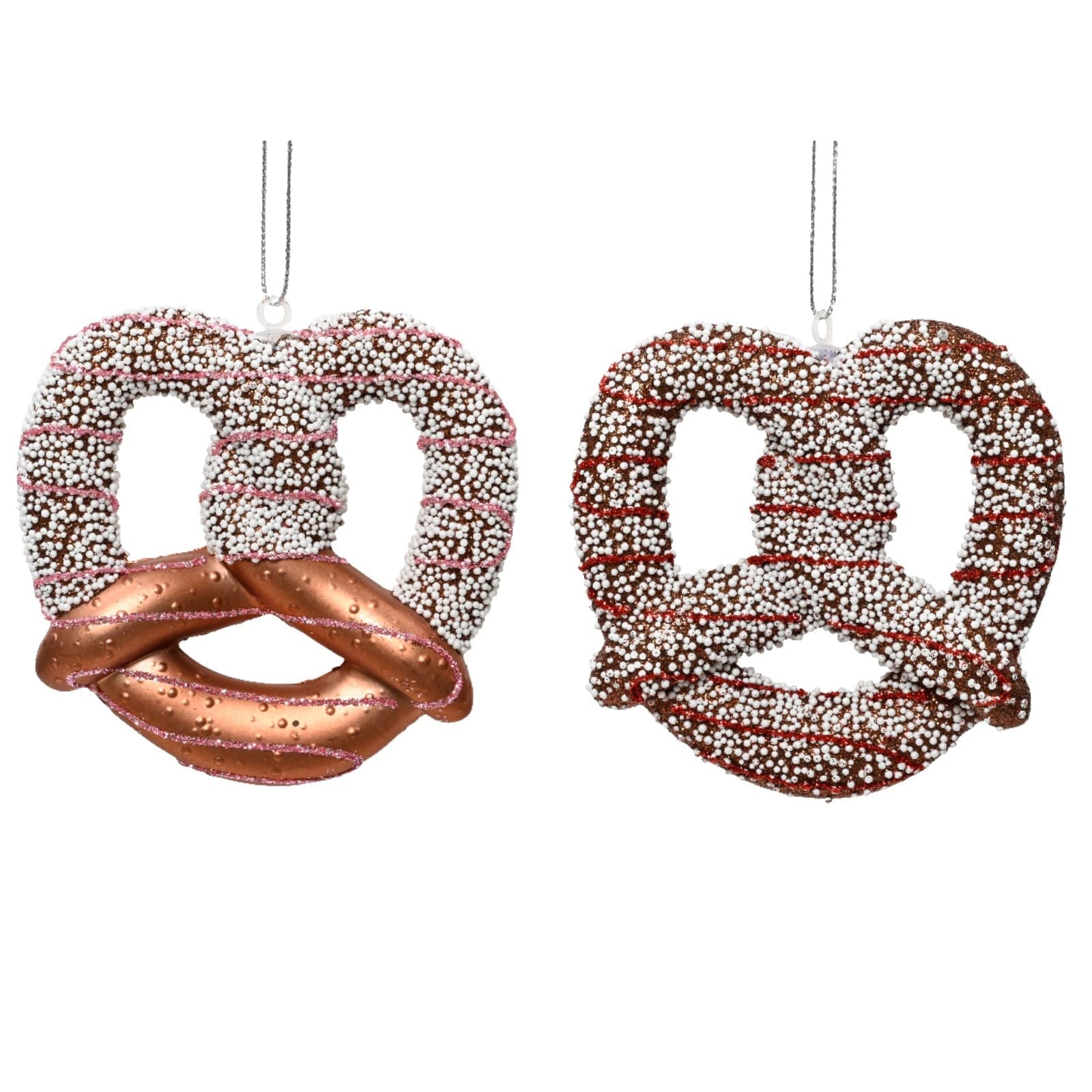 Pendente in plastica natalizio per Albero di Natale, pretzel da h 10.5 cm - 3