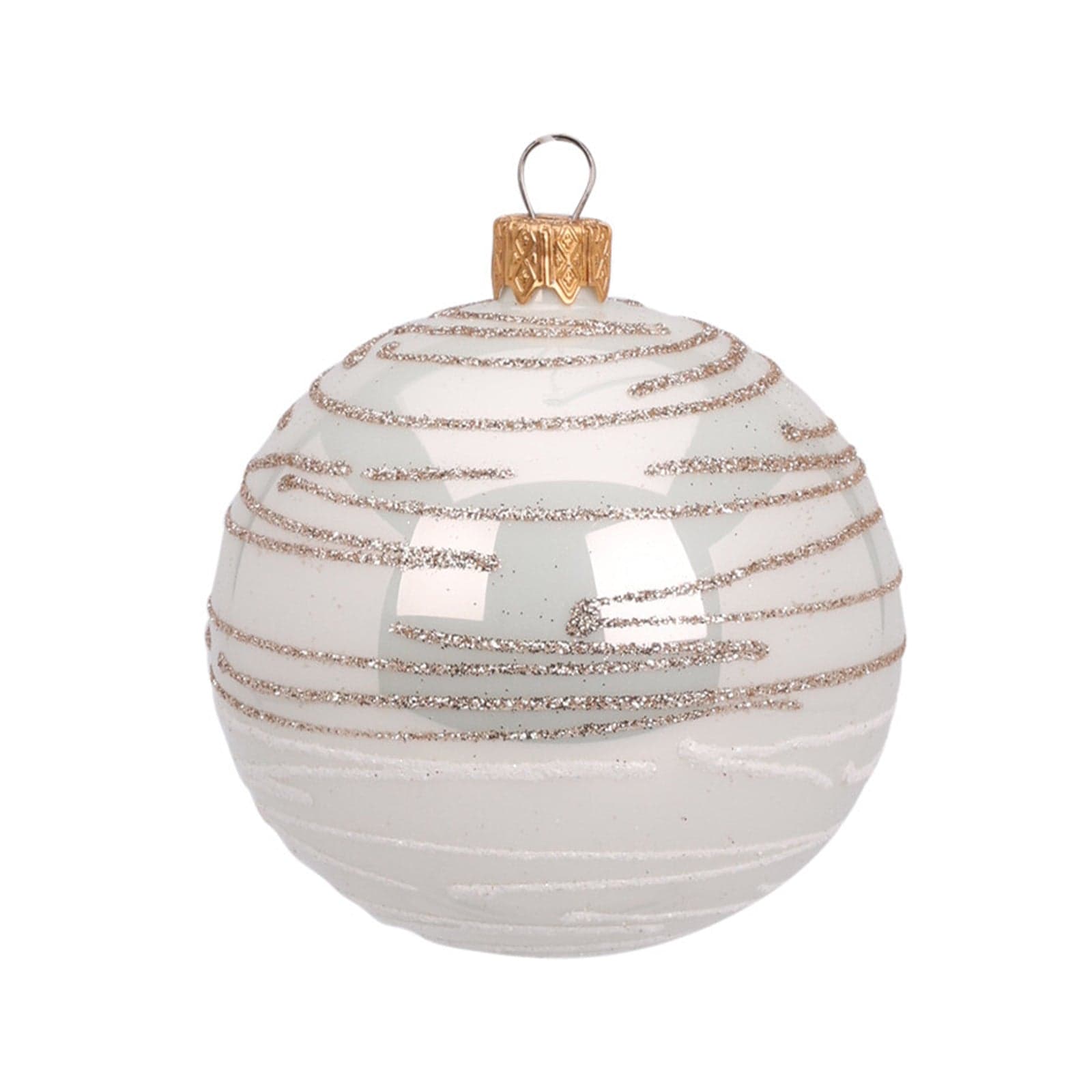 Palline per albero di Natale, in Vetro, con glitter, Ø 100 mm, 6 pezzi - 3