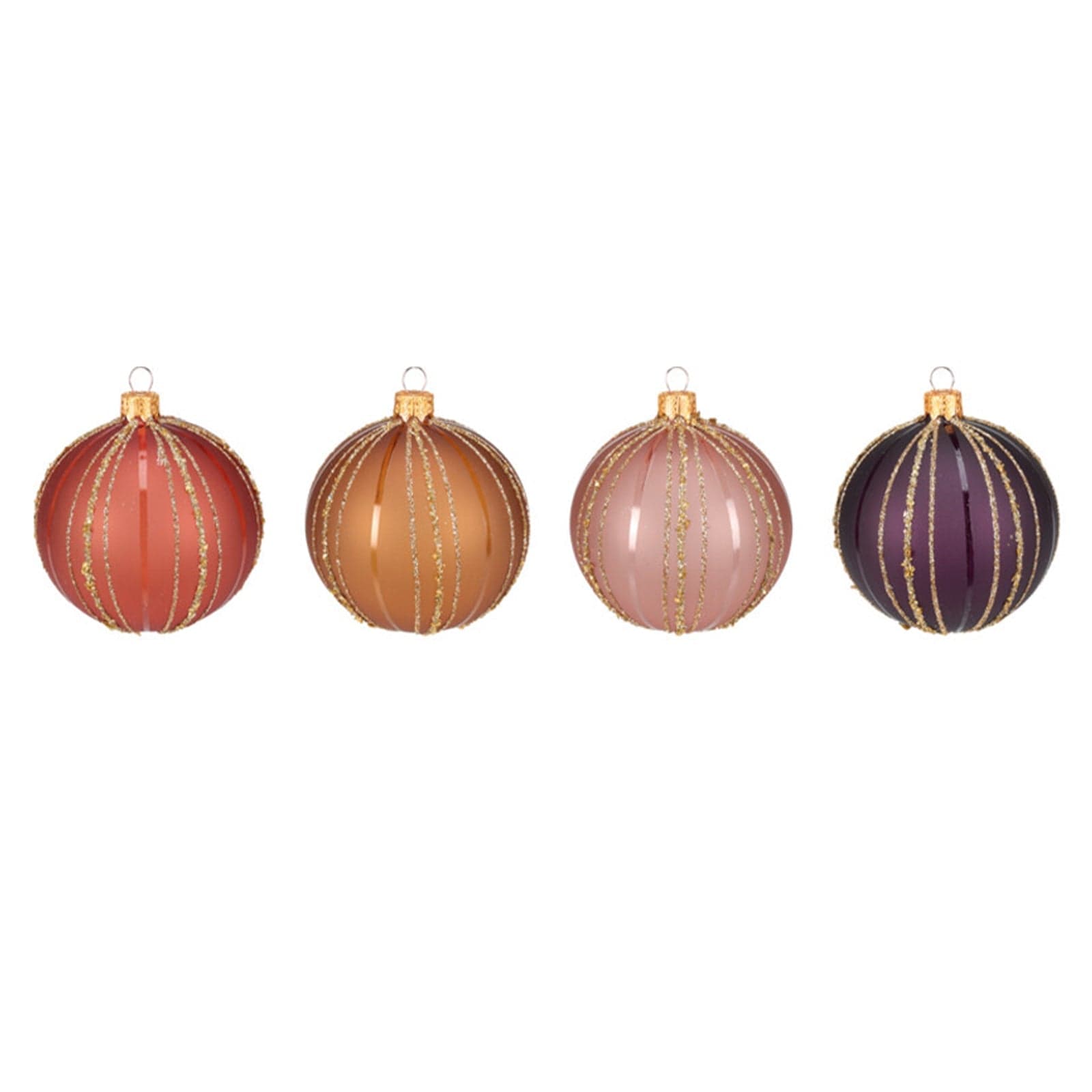 Palline per albero di Natale, in Vetro, con glitter, da Ø 100 mm, 6 pezzi - 2