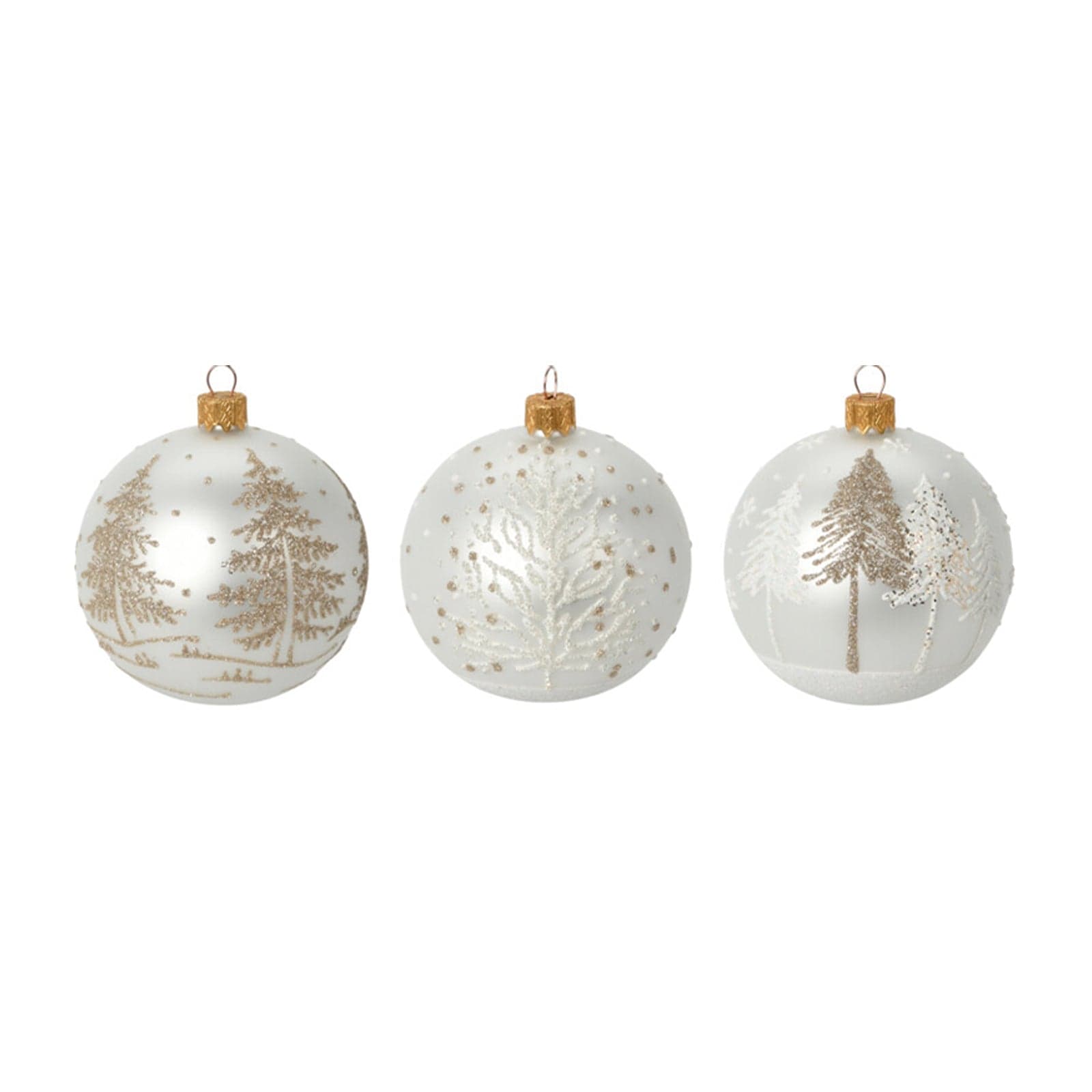 6 palline per albero di natale in vetro con Glitter da Ø 10 cm pendaglio decorato - 2