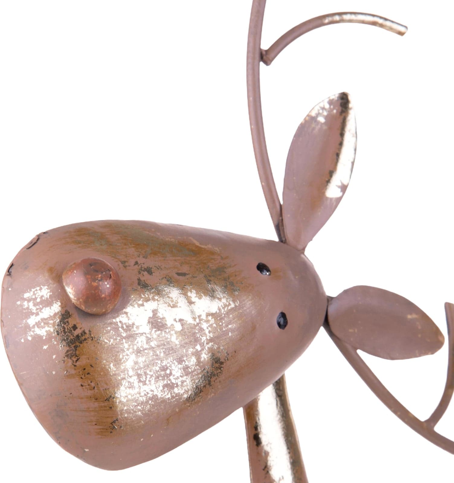 Statuetta renna con sciarpa in metallo H54 cm per decorazioni - 2