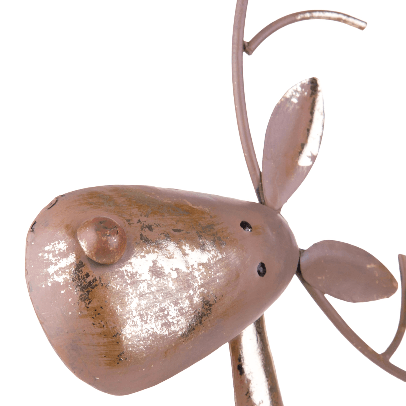 Statuetta renna con sciarpa in metallo H54 cm per decorazioni - 2