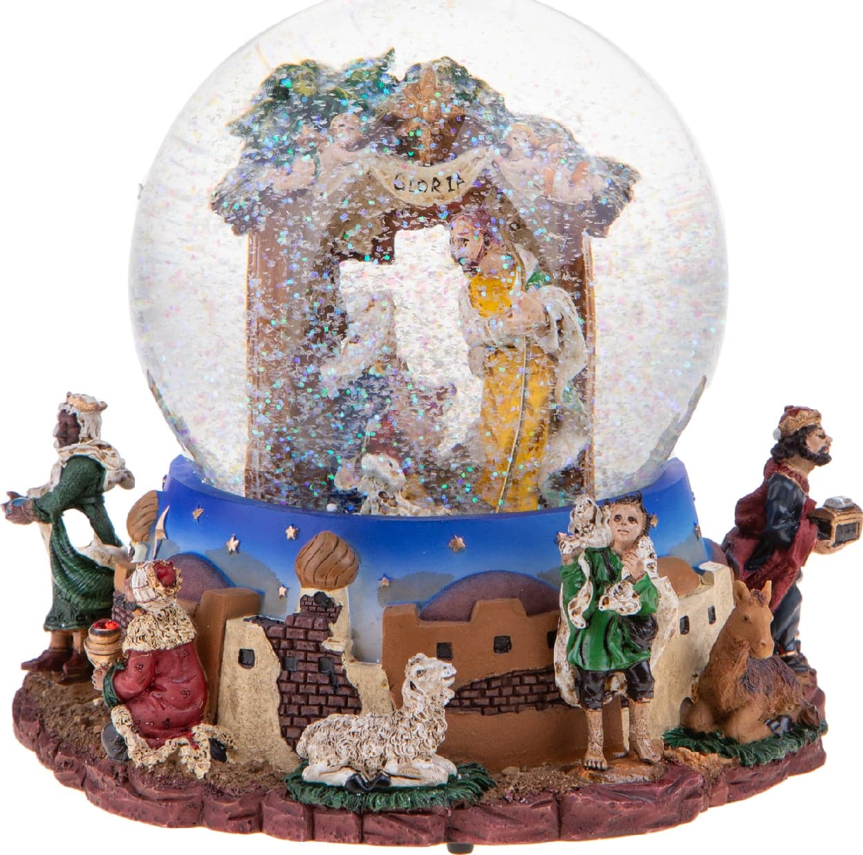 Sfera carillon con natività H16,50 cm per decorazioni - 2