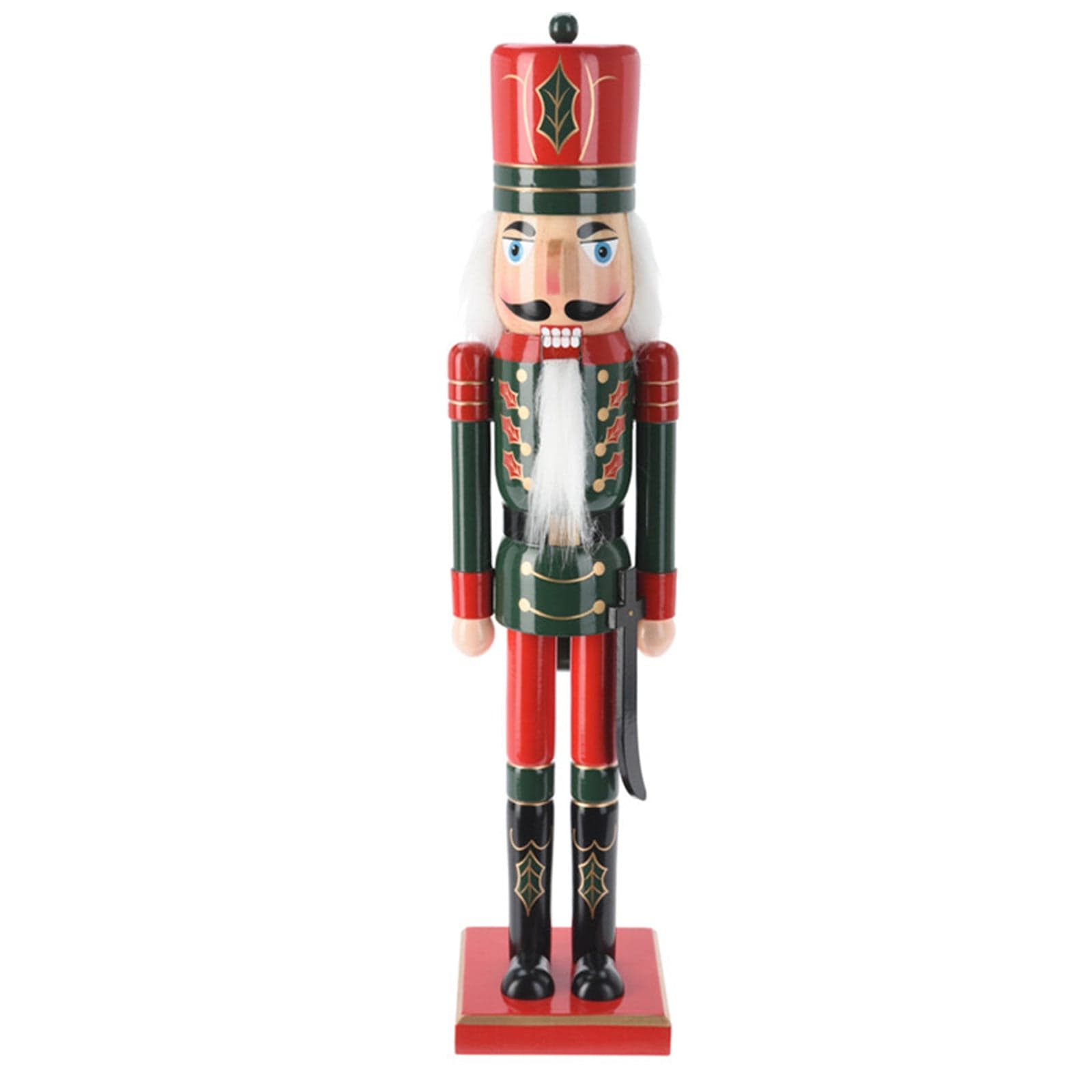 Statuetta decorativa "Soldatino schiaccianoci" in legno decorazione natalizia - 7