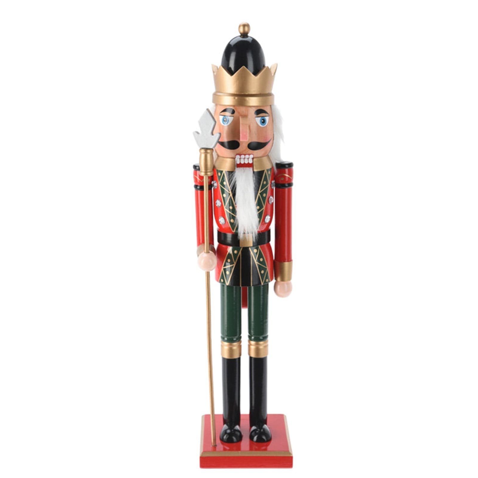 Statuetta decorativa "Soldatino schiaccianoci" in legno decorazione natalizia - 8