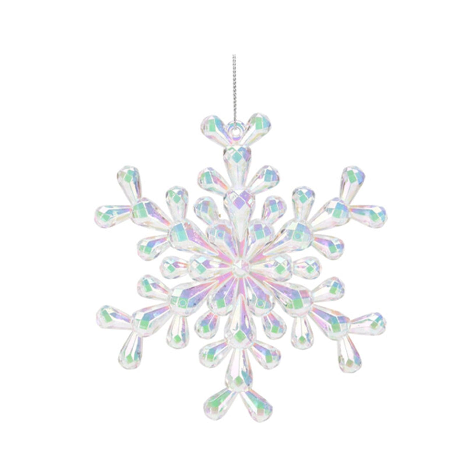 Fiocco pensile per albero di Natale iridescente per decorazione natalizia - 3