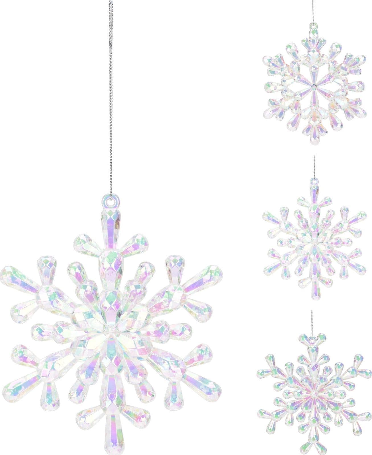 Fiocco pensile per albero di Natale iridescente per decorazione natalizia - 4