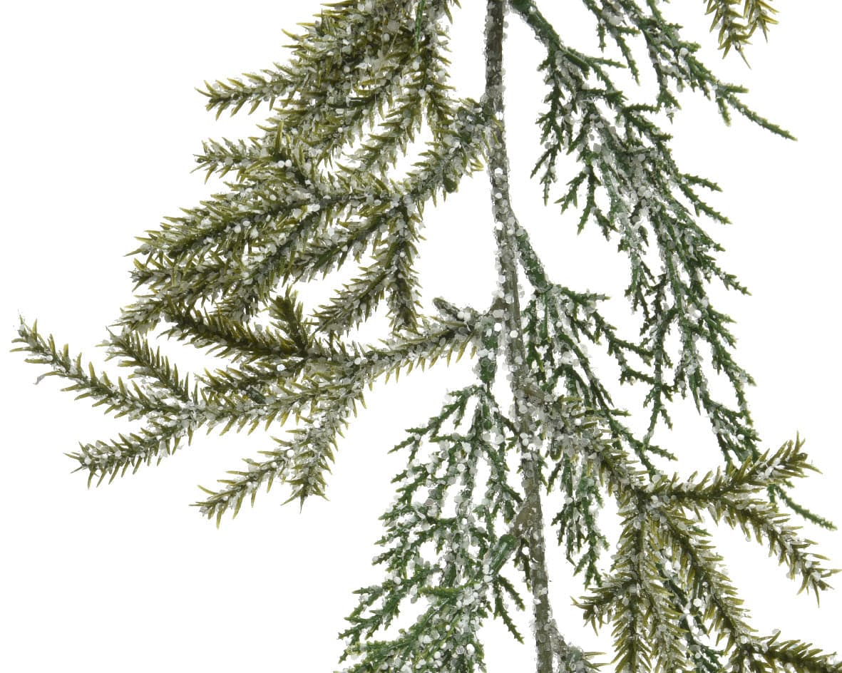 Ghirlanda natalizia verde in poliestere decorazione natalizia da 180 cm - 2