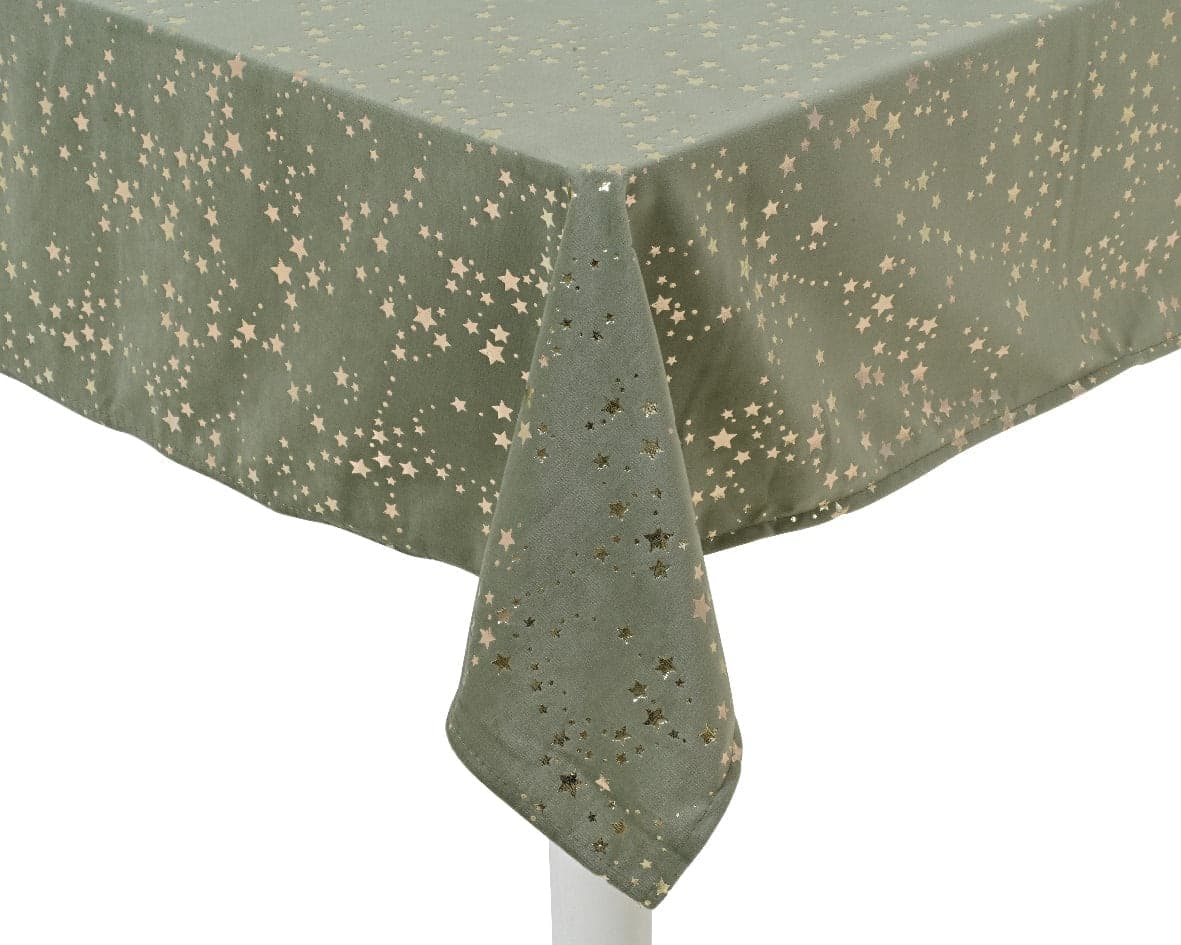 Tovaglia natalizia con stelle in tessuto per tavola di Natale e festività 140 x 180 cm - 2