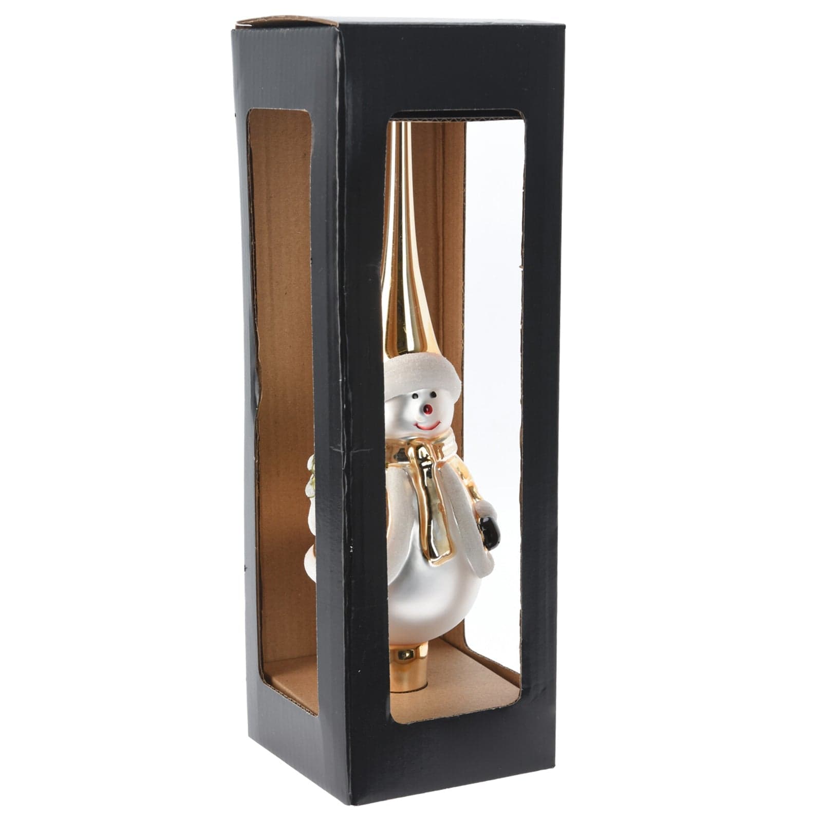 Puntale per albero di Natale in vetro decorazione natalizia da h 28 cm - 2