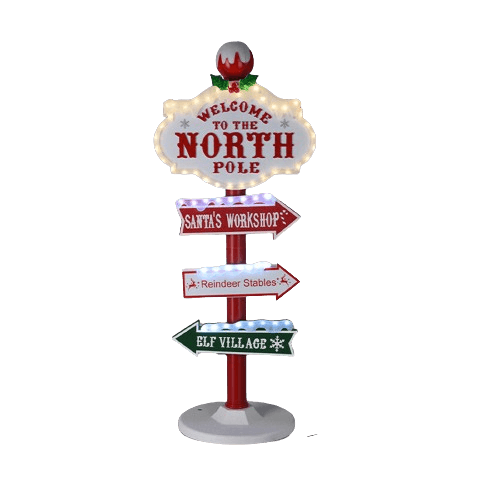 Cartello decorativo di natale con luce led decorazione natalizia h 95 cm - 2
