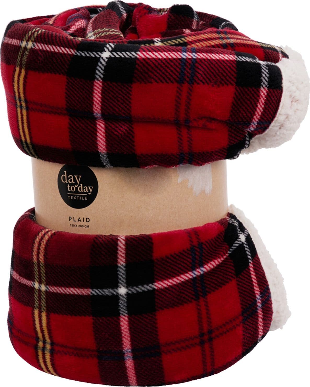 Coperta natalizia in poliestere tartan per decorazioni natalizie - 6