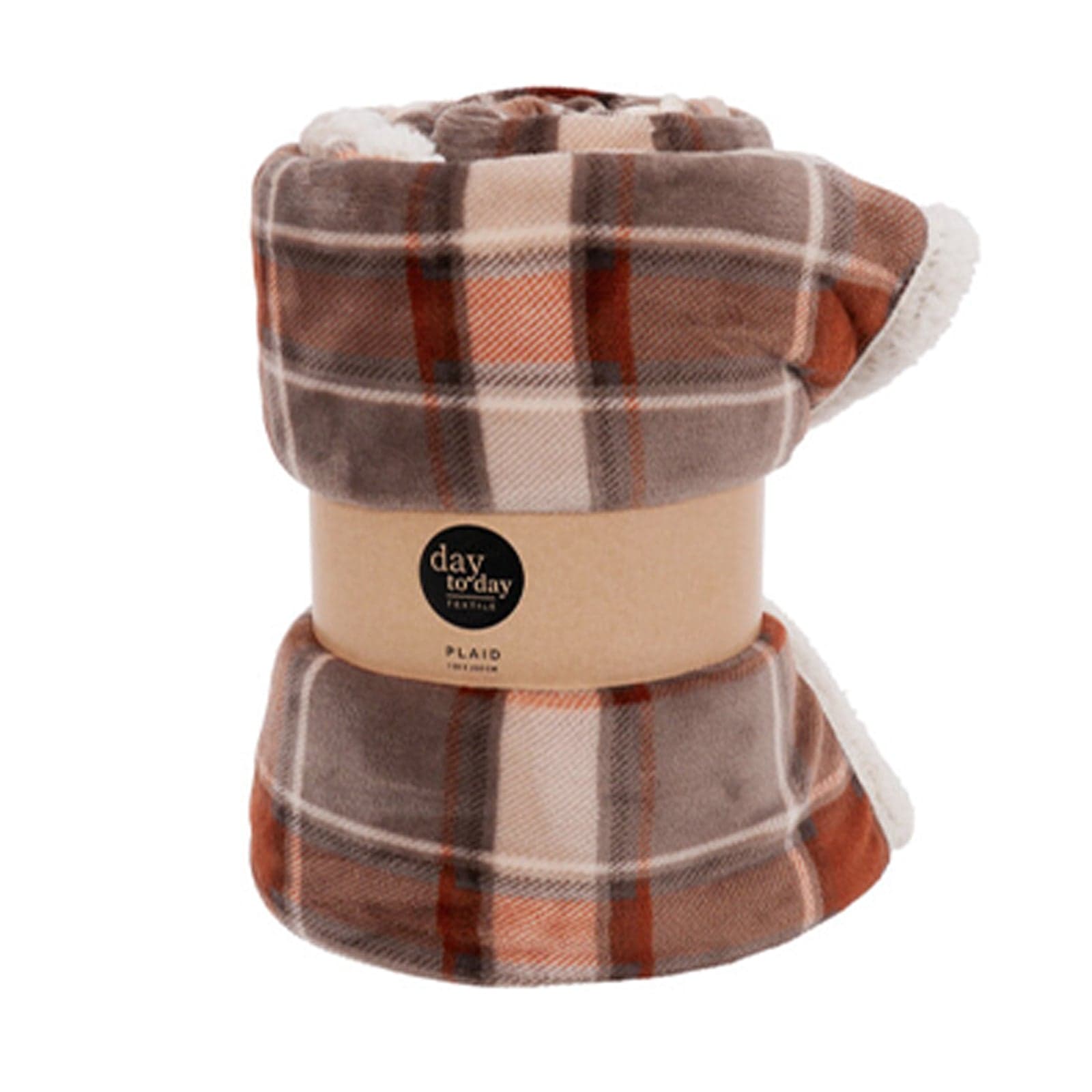 Coperta natalizia in poliestere tartan per decorazioni natalizie - 7