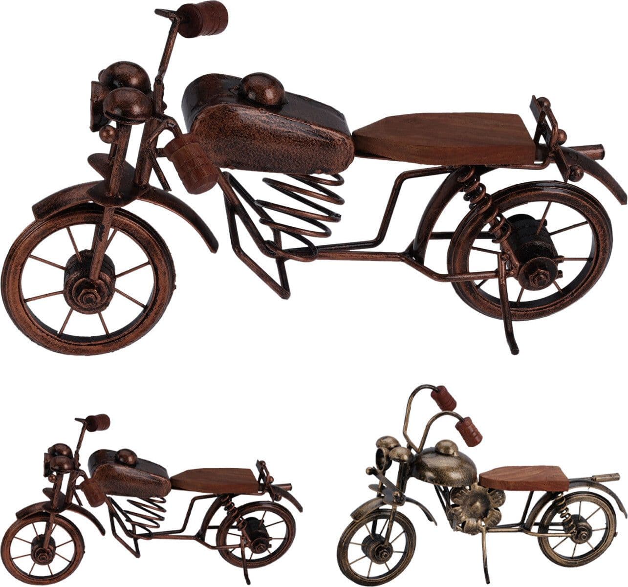Motocicletta decorativa in ferro decorazione ambienti 27 x 18 cm - 3
