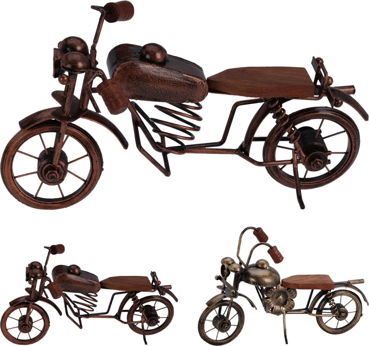 Motocicletta decorativa in ferro decorazione ambienti 27 x 18 cm - 3