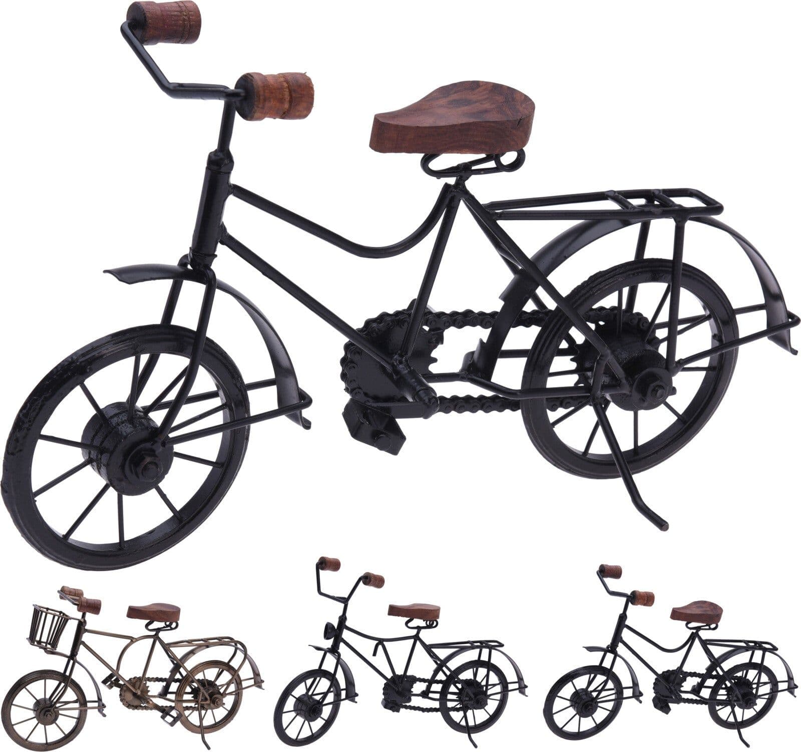 Bicicletta decorativa in metallo decorazione ambienti 20 x 36 cm - 4