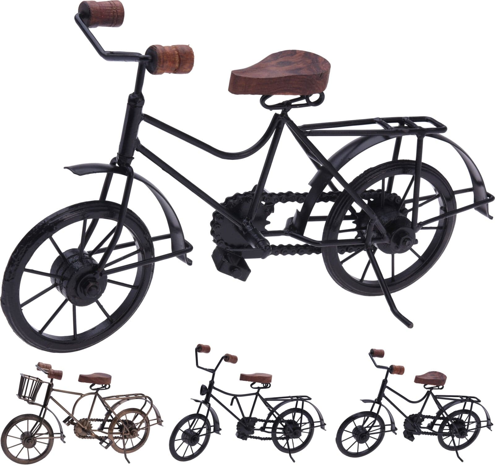 Bicicletta decorativa in metallo decorazione ambienti 20 x 36 cm - 4