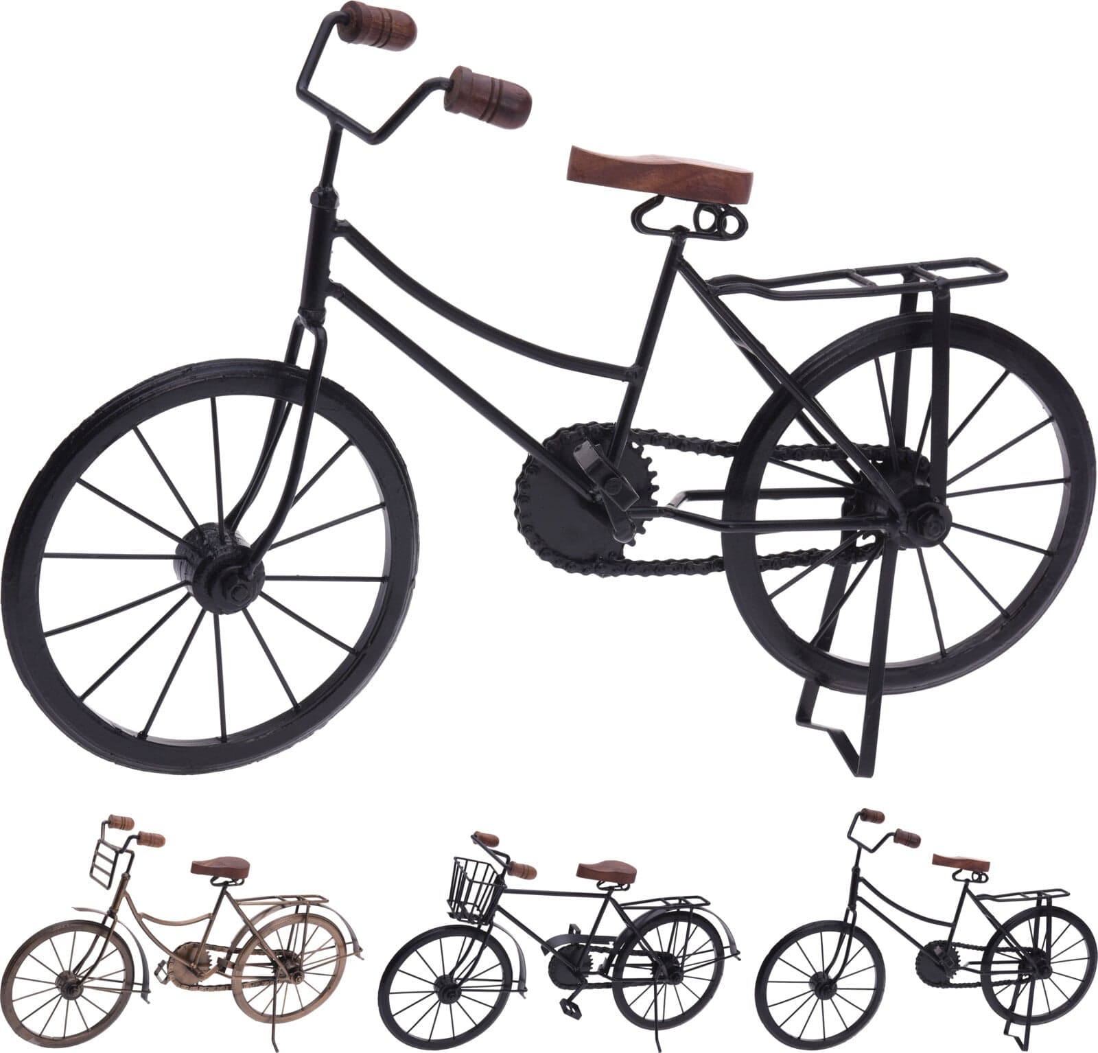 Bicicletta decorativa in metallo decorazione ambienti 47 x 27 cm - 4