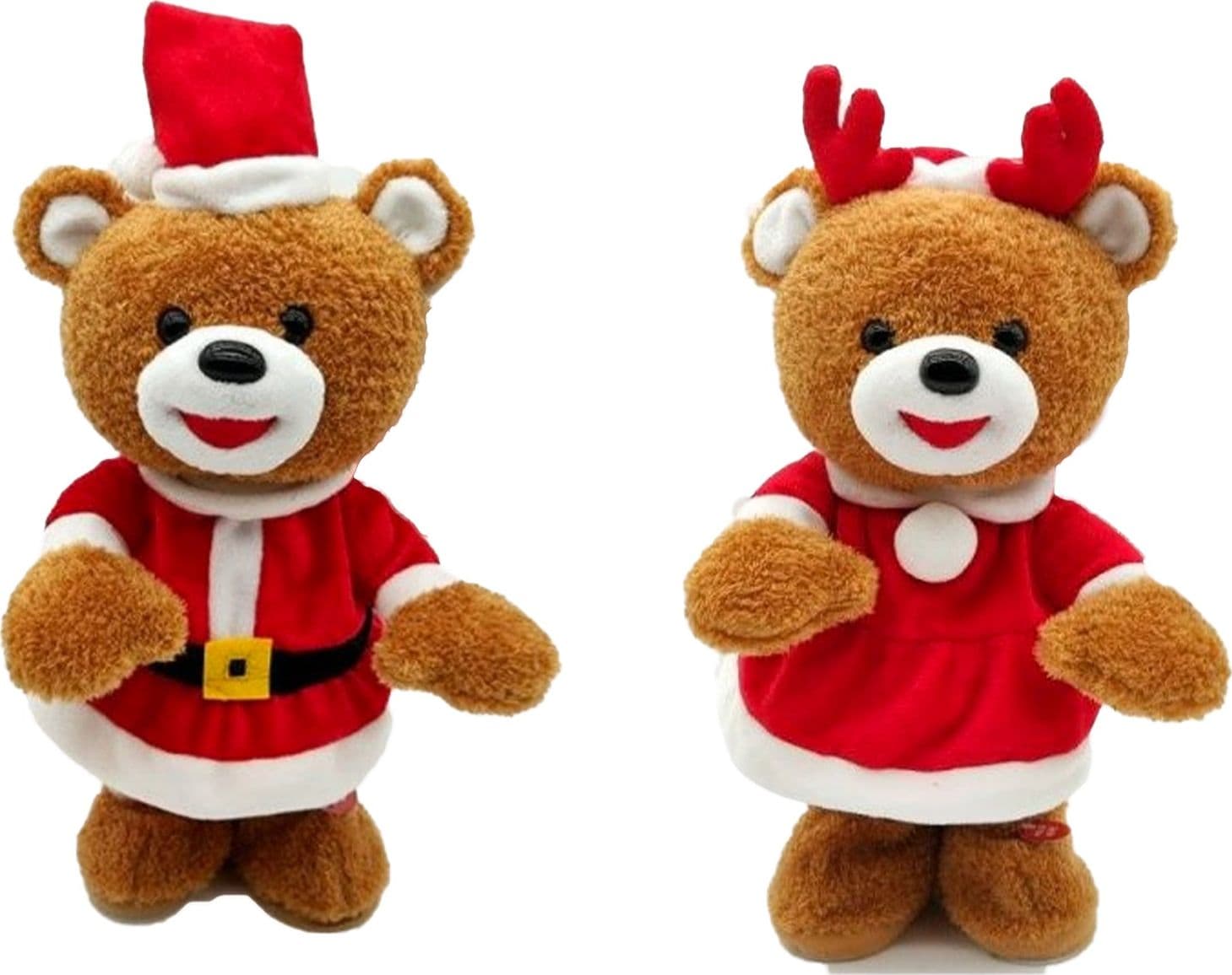 Peluche di natale orso musicale decorazione natalizia h 37 cm - 3