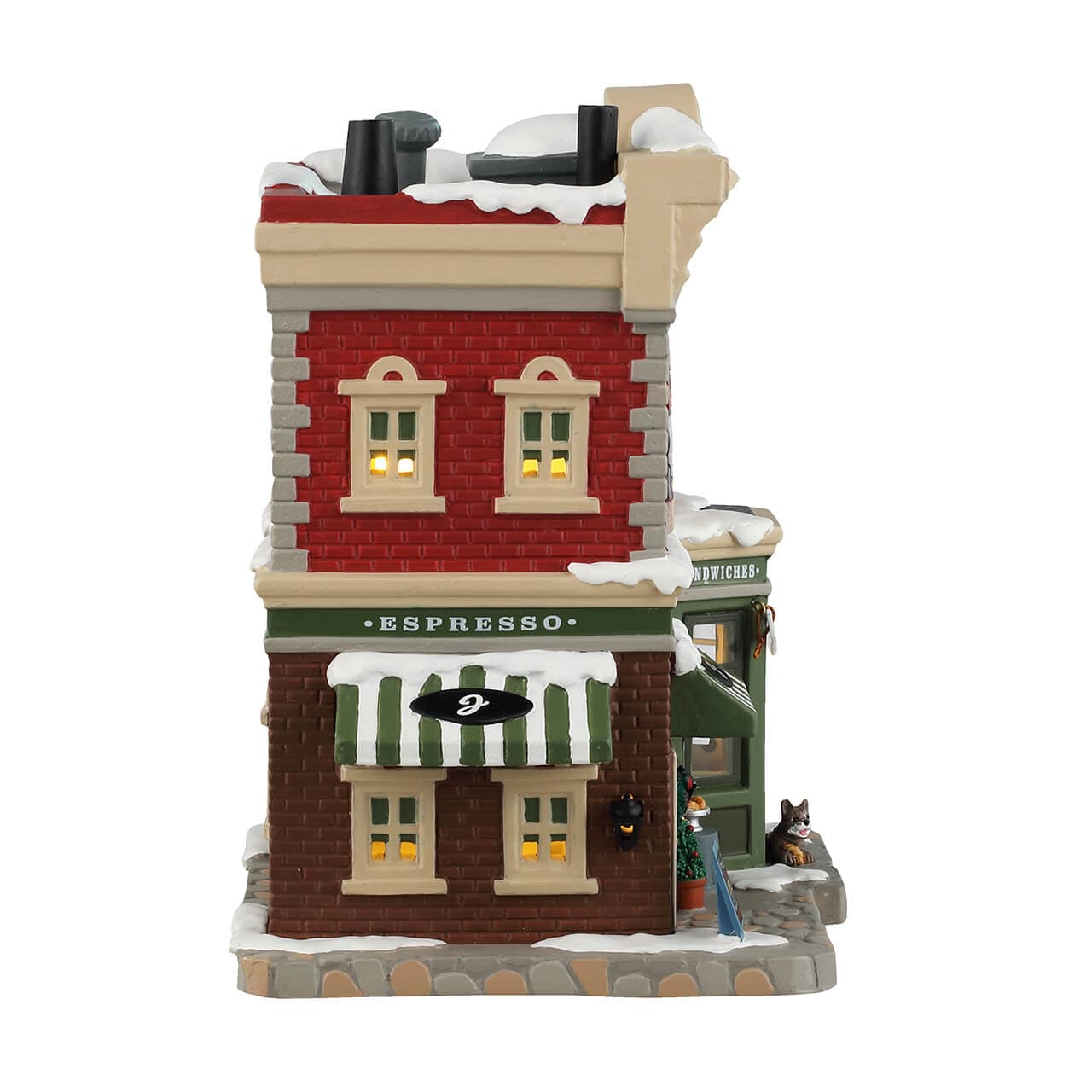 Edificio per villaggio di Natale "Juliette's Croissant & Coffee Shop" in porcellana - 2