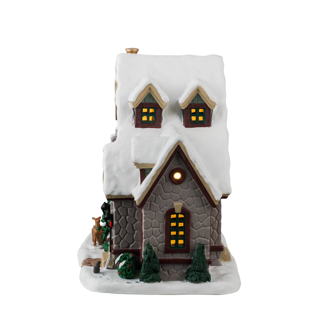 Edificio per villaggio di Natale "Bianco Natale" in porcellana - 3