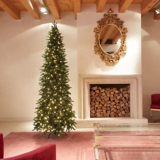 Albero di natale "Aspen Slim" con luci a LED in PVC di Altissima qualità - 3