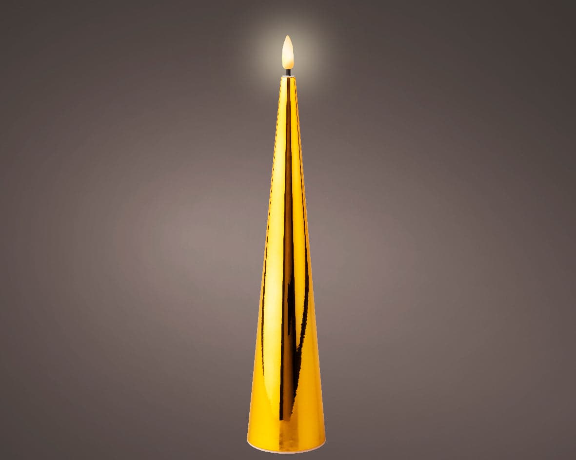 Candela decorativa a forma di  cono a LED decorazione natalizia, da 27.50 cm - 2