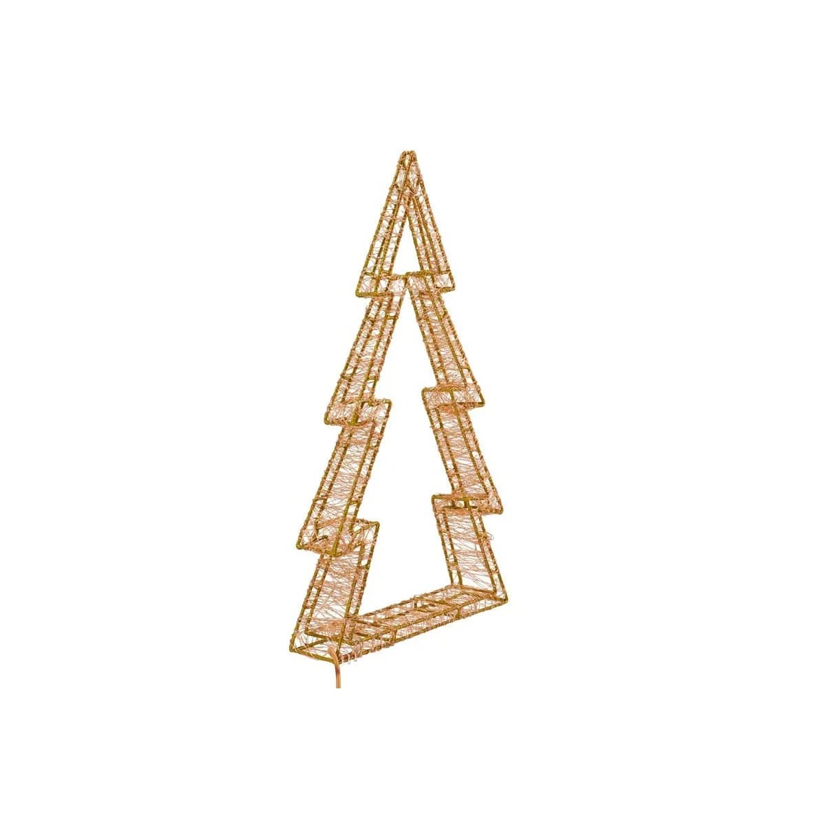 Albero di natale in metallo con luci LED calde per decorazioni natalizie - 2
