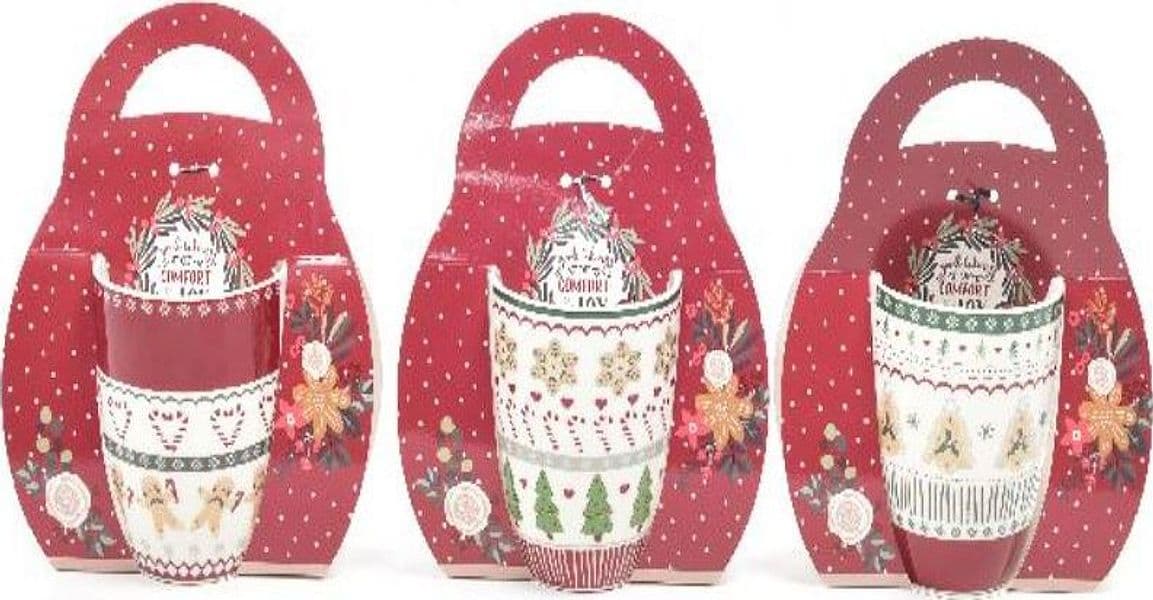 Tazza di natale decorativa in porcellana 340 ml per decorazione natalizia - 4