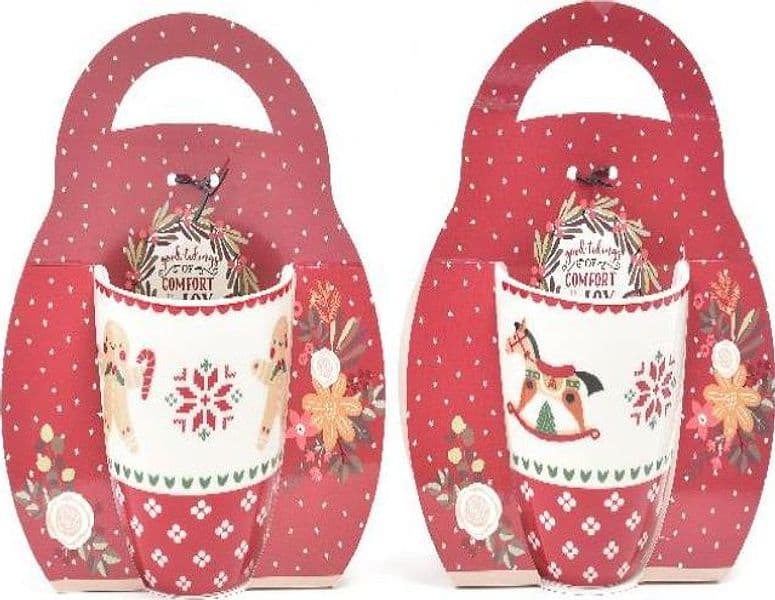 Tazza di natale decorativa in porcellana 340 ml per decorazione natalizia - 3