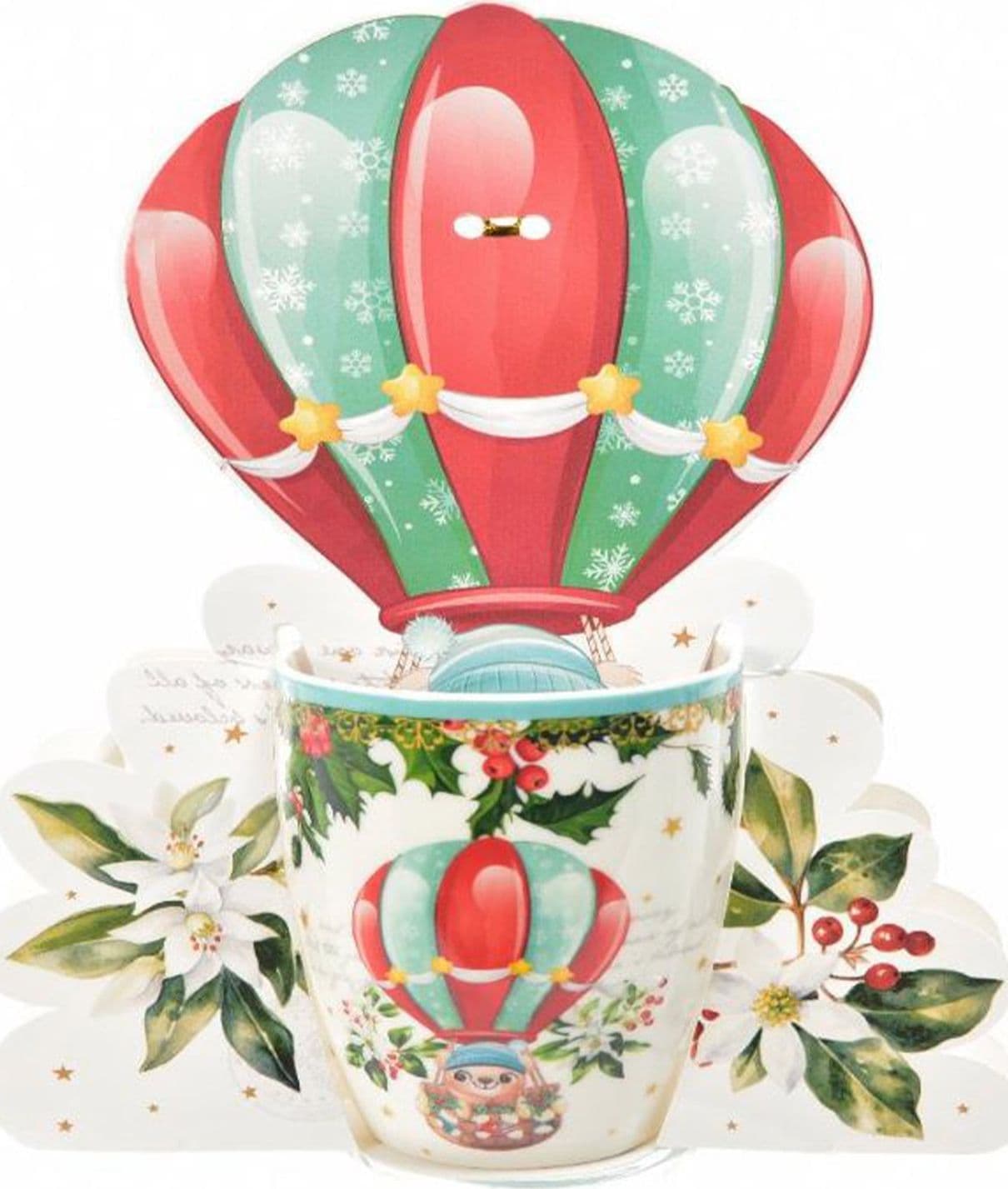 Tazza di natale decorativa in porcellana 350 ml per decorazione natalizia - 2