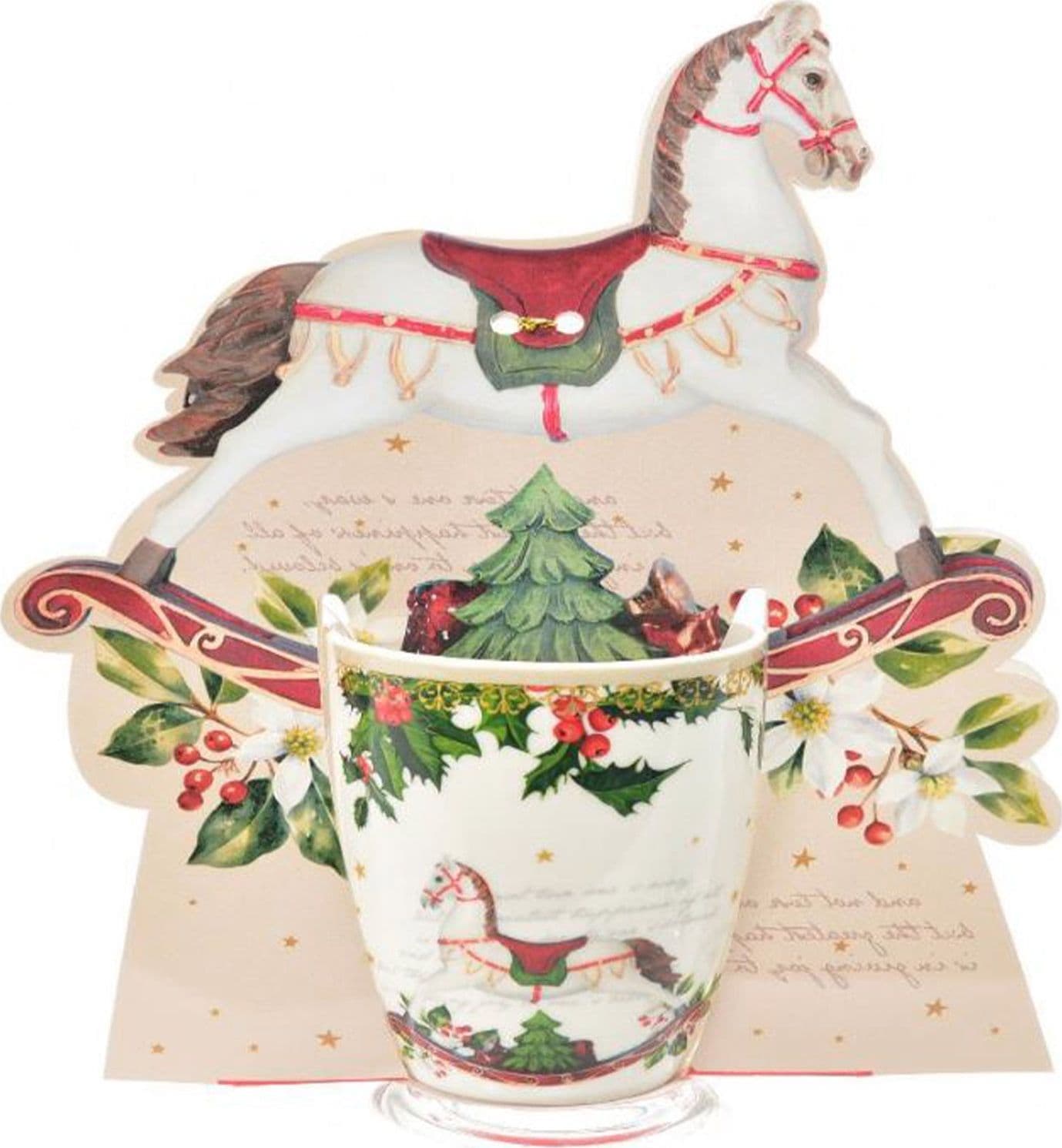 Tazza di natale decorativa in porcellana 350 ml per decorazione natalizia - 3