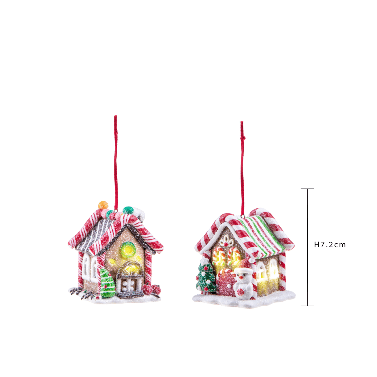 Pendaglio a forma di casetta per albero decorazione natalizia, Set.2 - 2