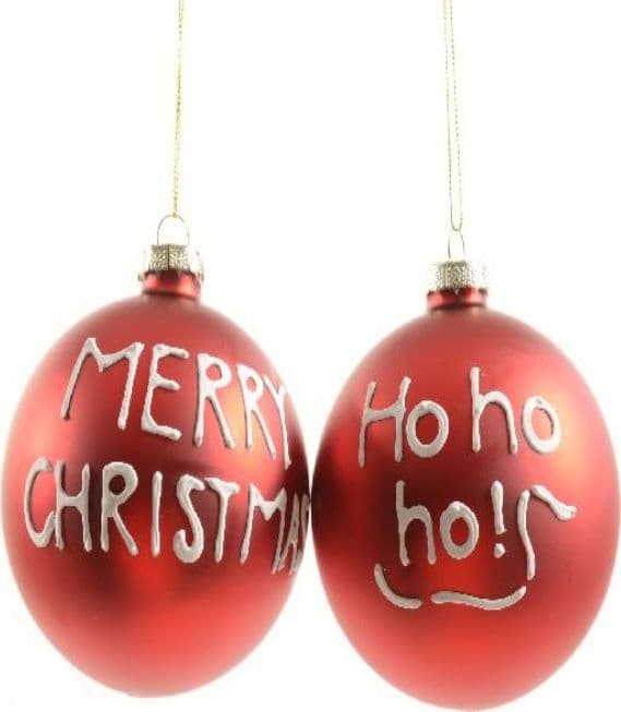 Pallina natalizia in vetro colore rosso per albero di Natale Ø 10 cm - 2